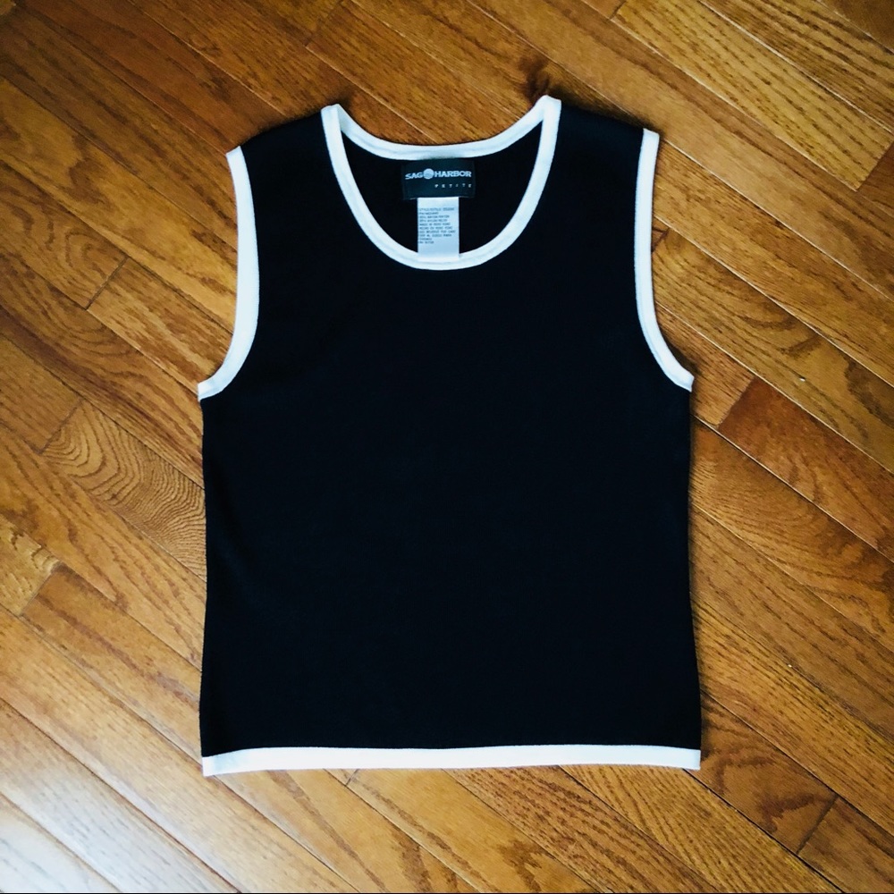 Sag Harbor - Black w/White Trim Size Petite Med